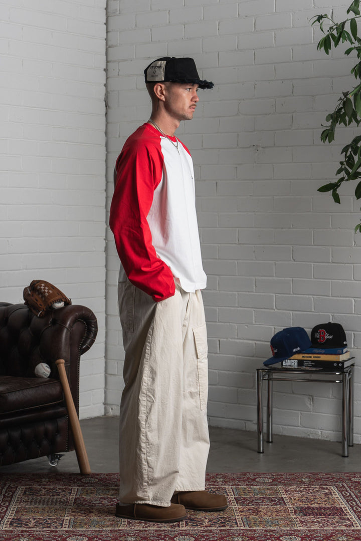 Scribble Long Sleeve T-Shirt - White/Red