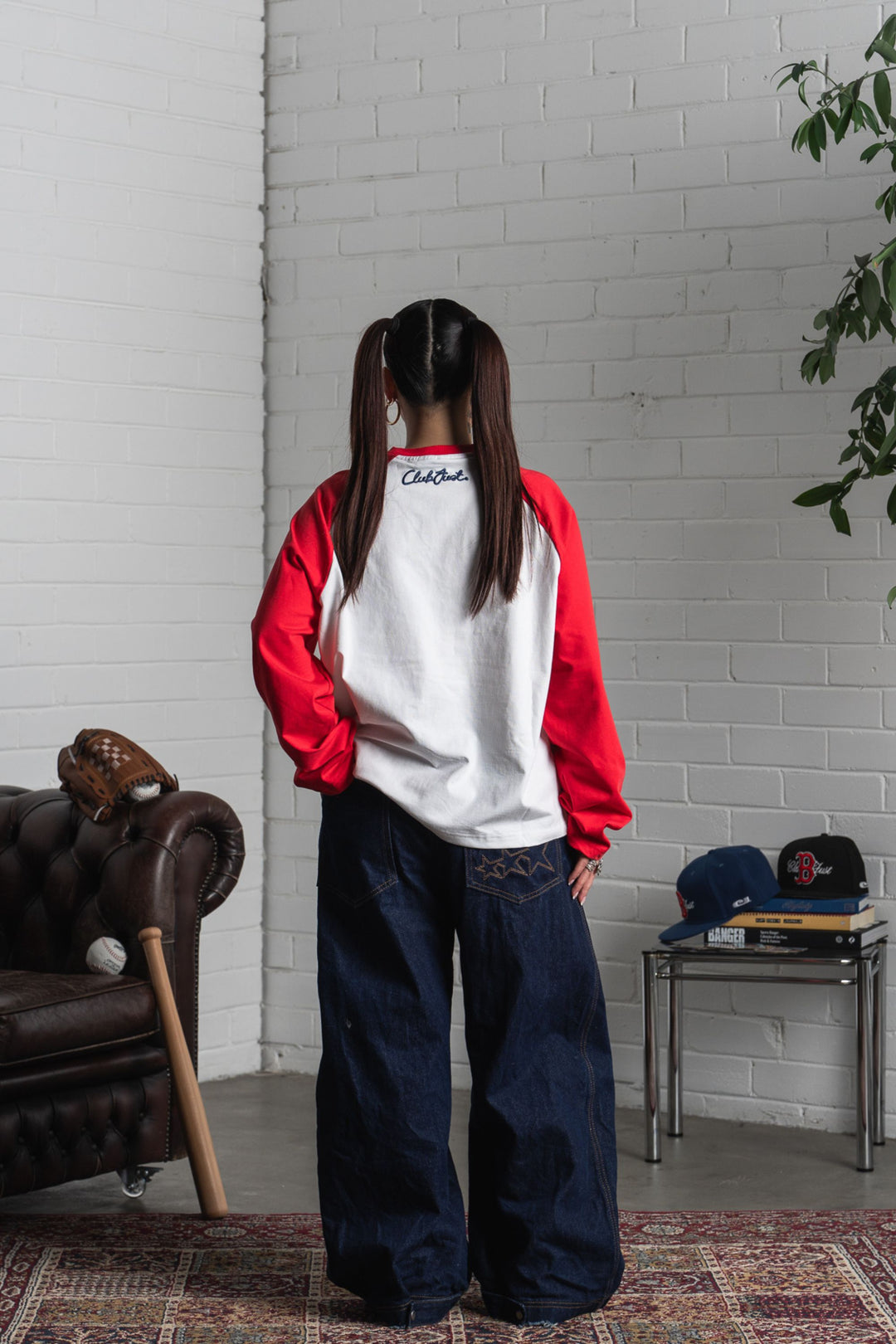 Scribble Long Sleeve T-Shirt - White/Red