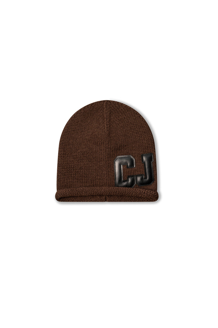 Varsity Merino Beanie - Brown