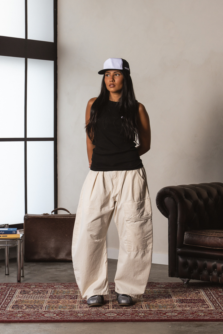 Uniform Cap - Black Mesh/White