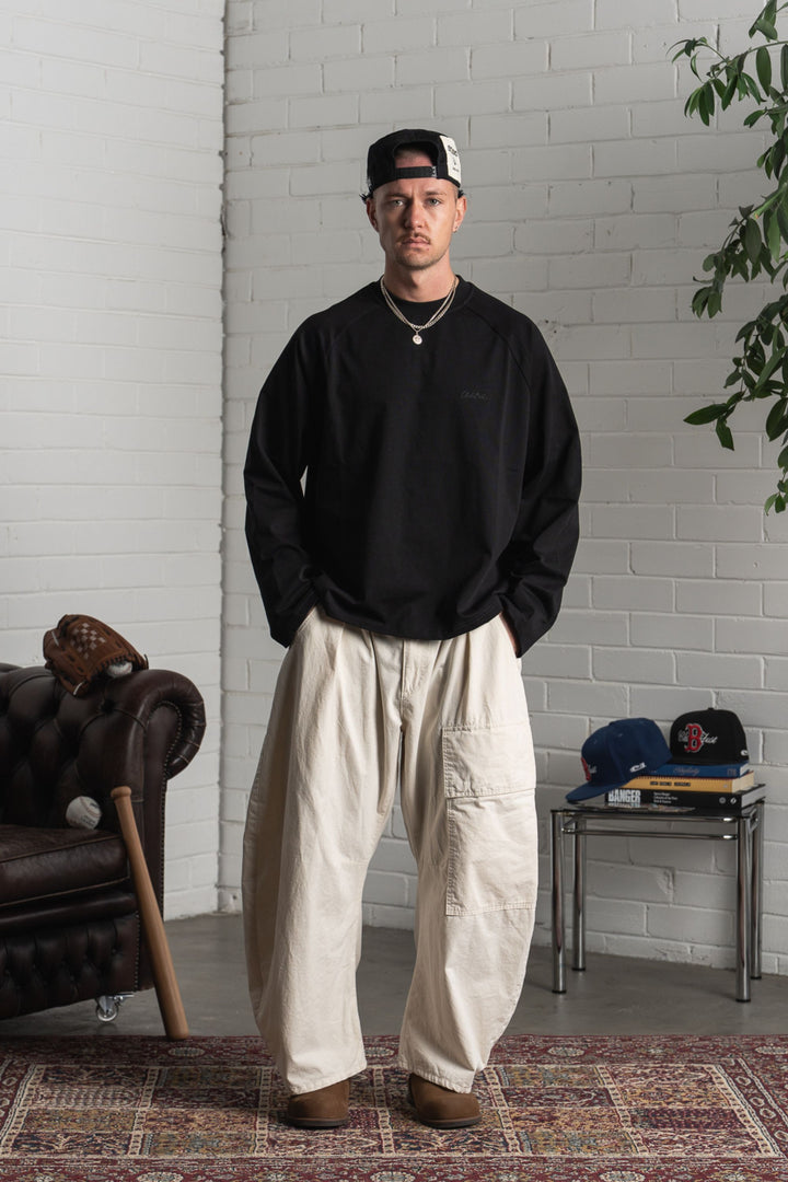 Scribble Long Sleeve T-Shirt - Black