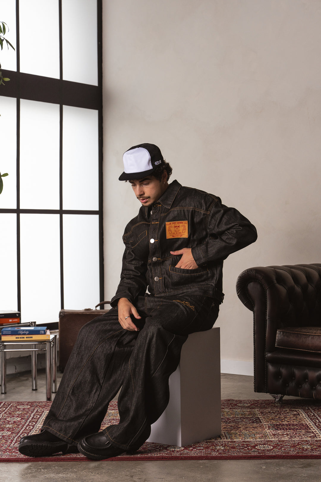 Uniform Cap - Black Mesh/White