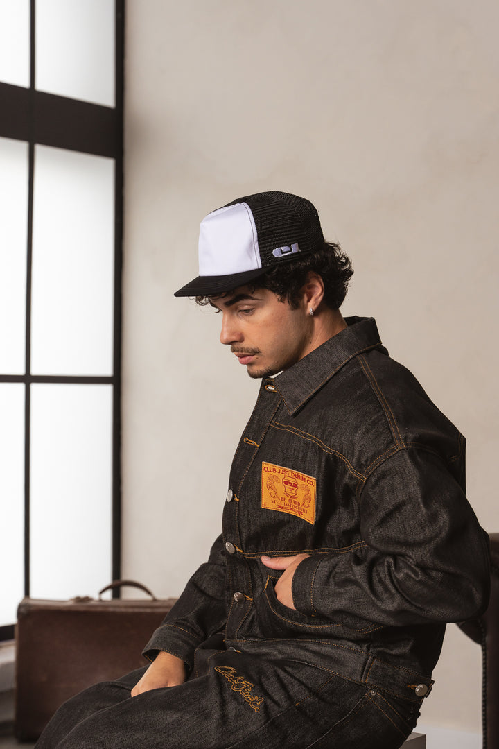 Uniform Cap - Black Mesh/White