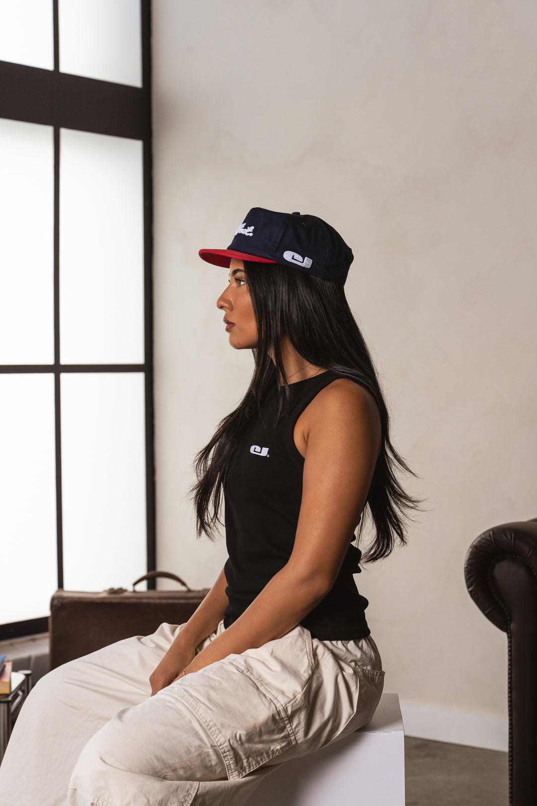 CJ Scribble Cap - Navy/Red