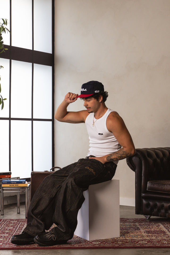 CJ Scribble Cap - Navy/Red