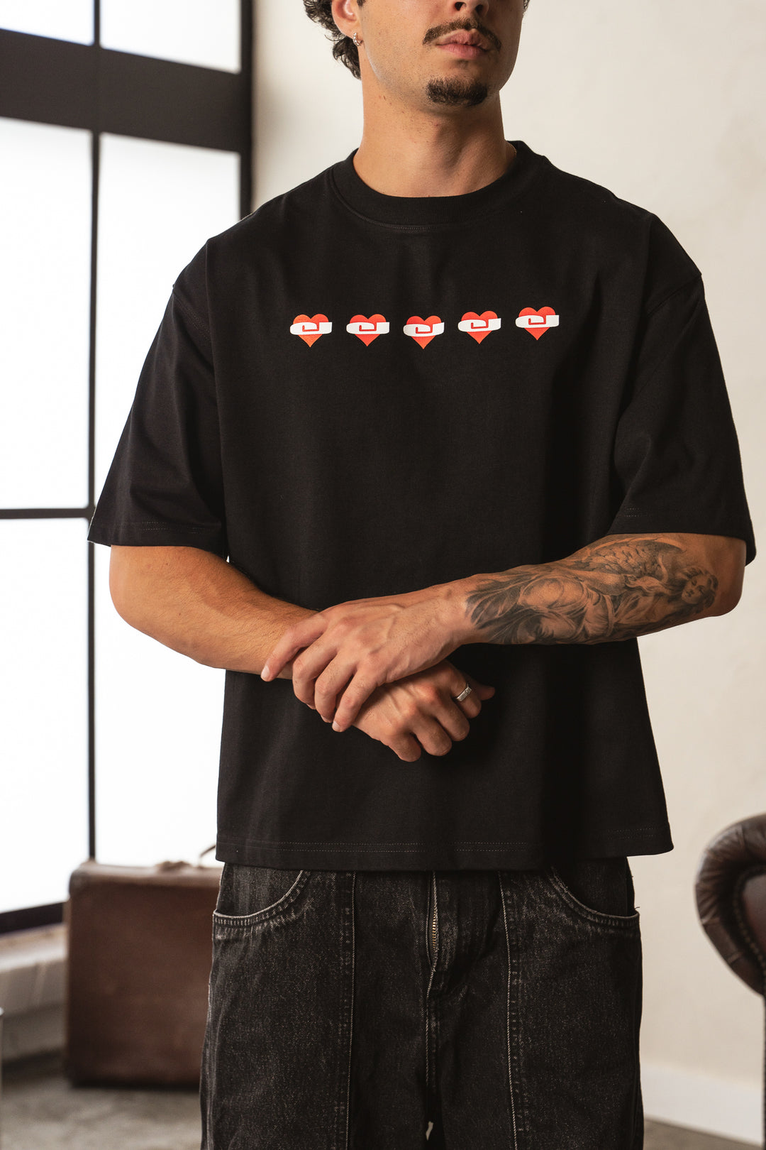CJ Hearts T-Shirt - Black