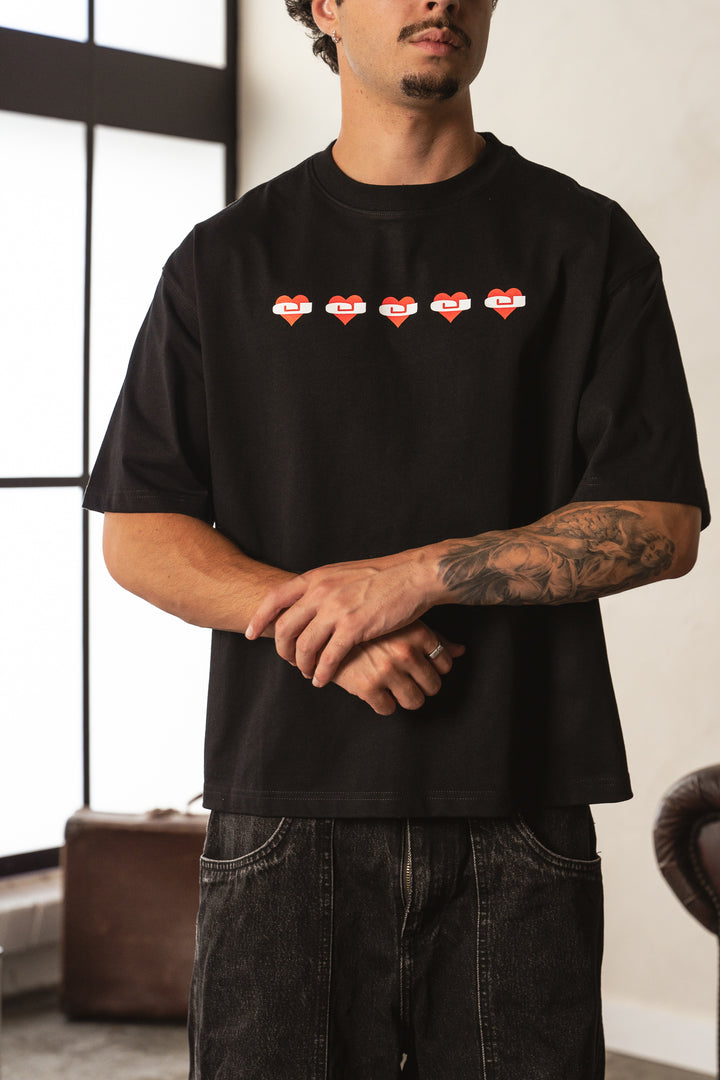 CJ Hearts T-Shirt - Black
