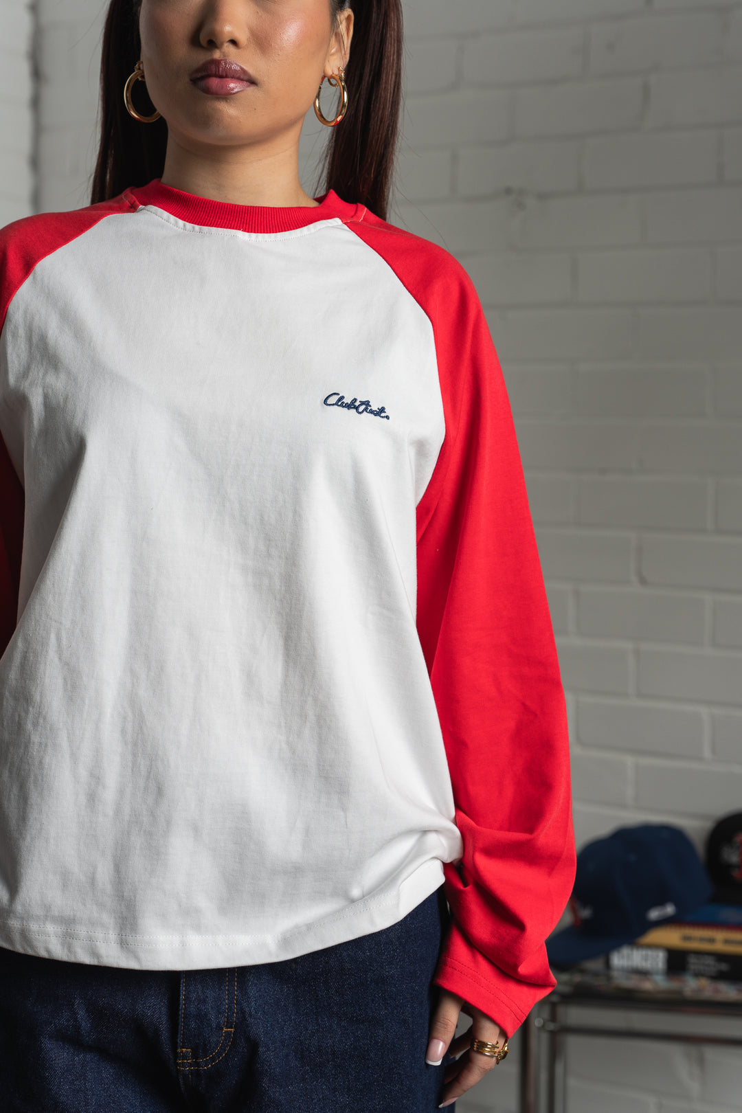 Scribble Long Sleeve T-Shirt - White/Red