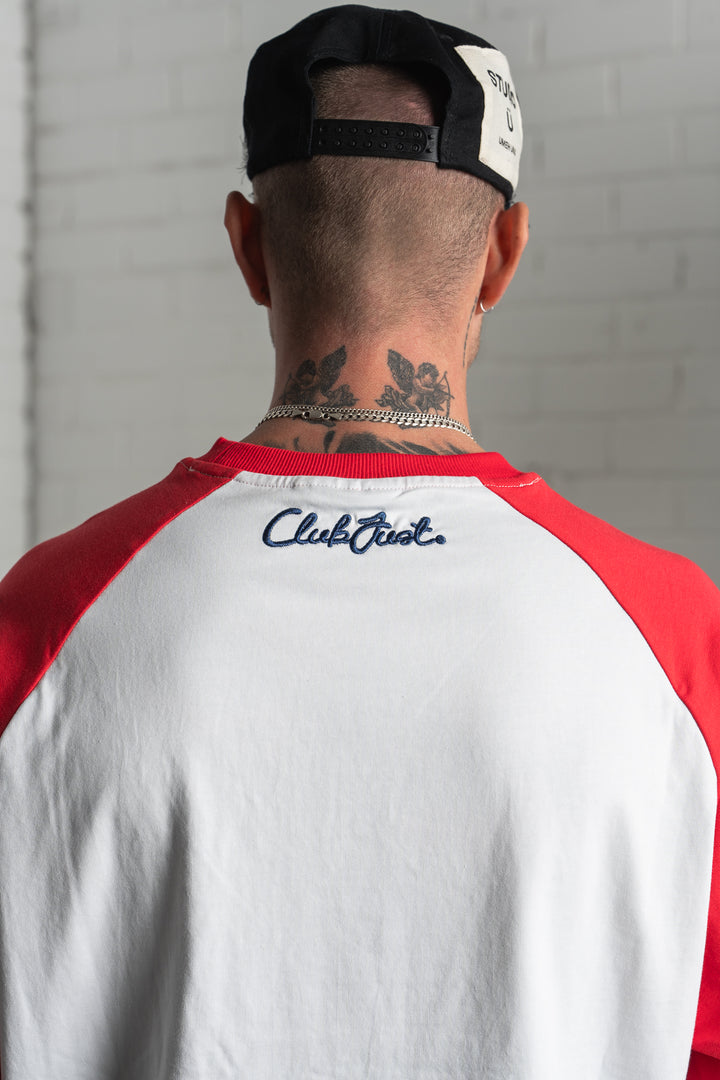 Scribble Long Sleeve T-Shirt - White/Red