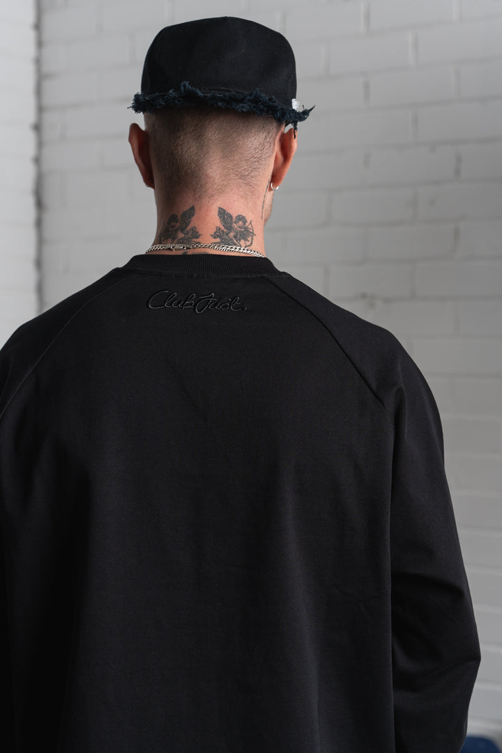 Scribble Long Sleeve T-Shirt - Black