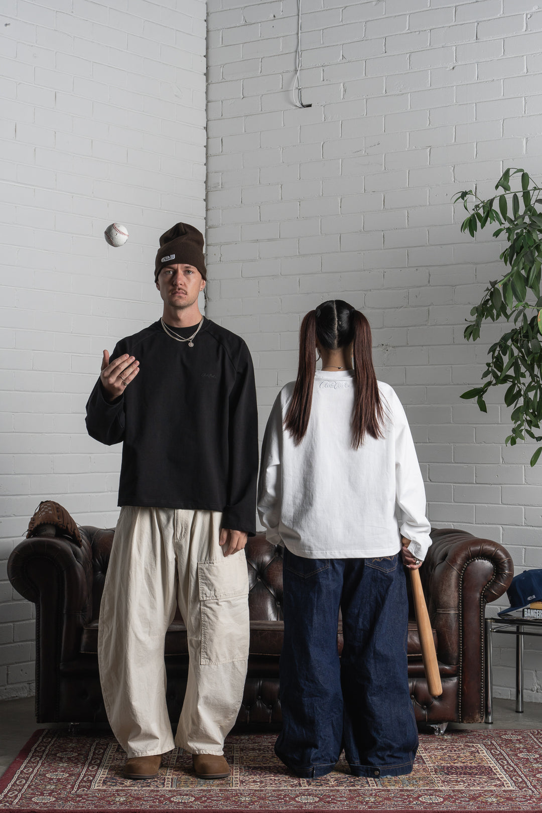 Scribble Long Sleeve T-Shirt - Black