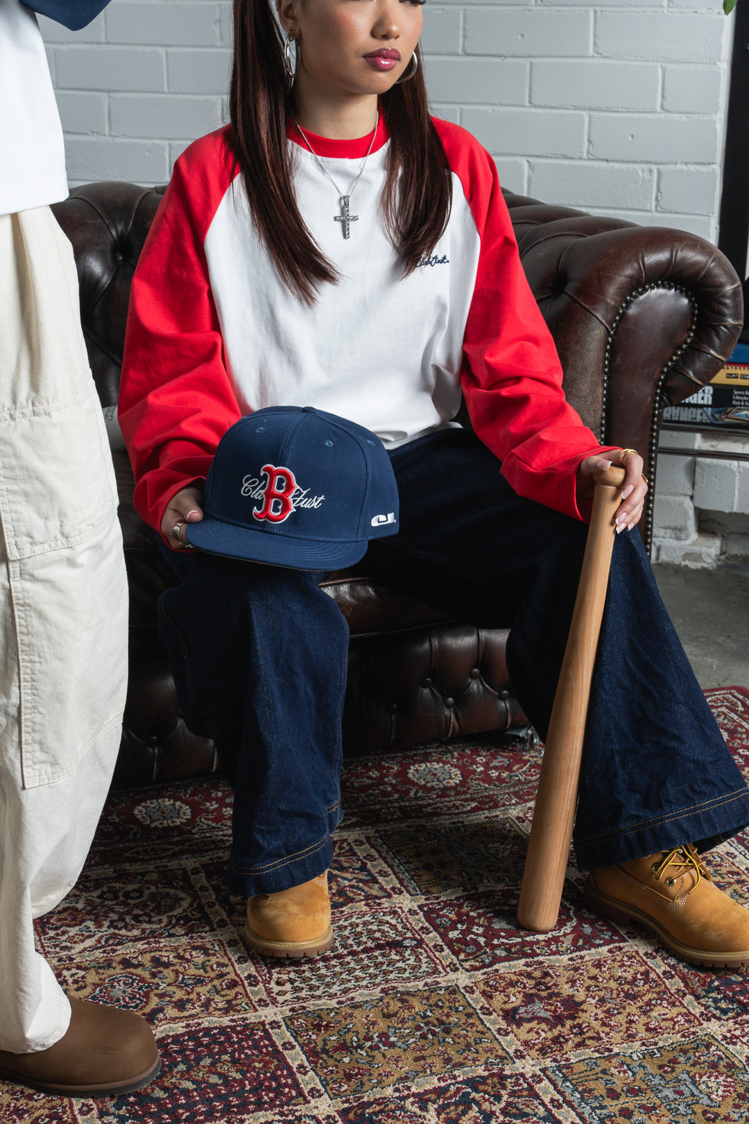 Scribble Long Sleeve T-Shirt - White/Red