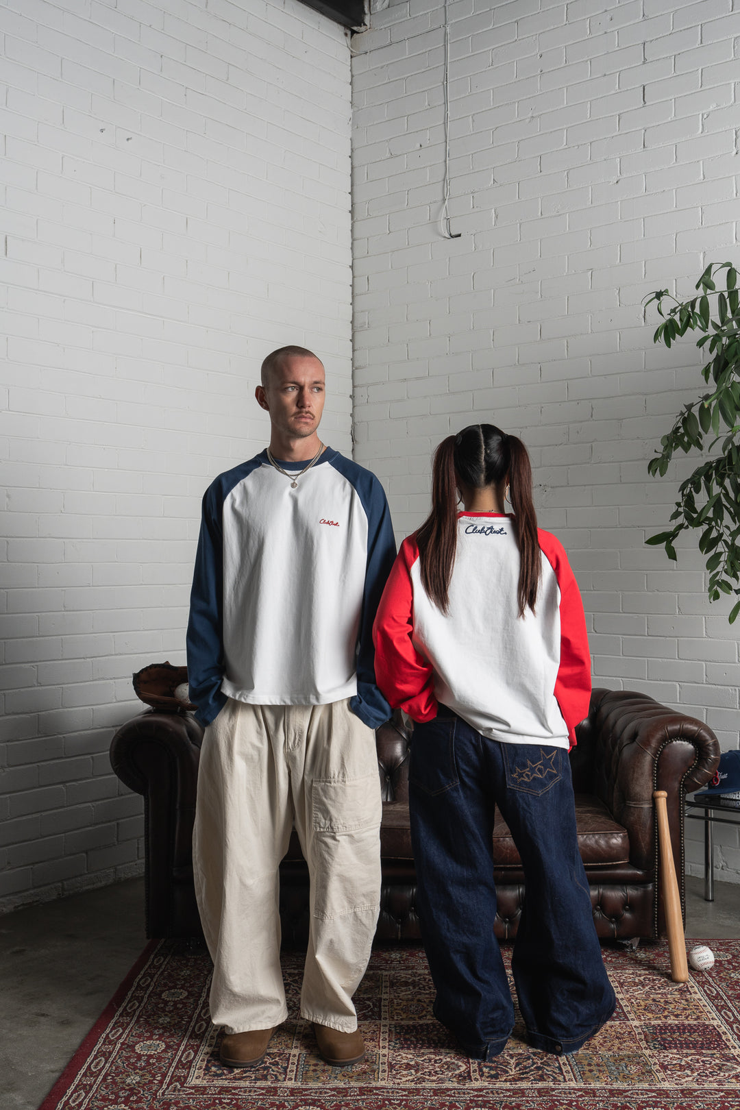 Scribble Long Sleeve T-Shirt - White/Red