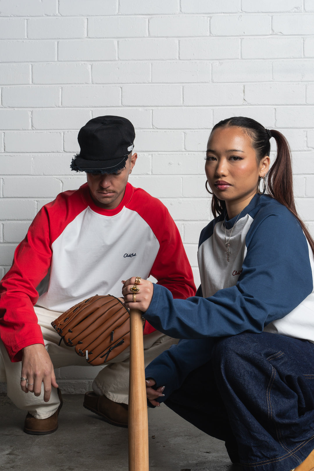 Scribble Long Sleeve T-Shirt - White/Red