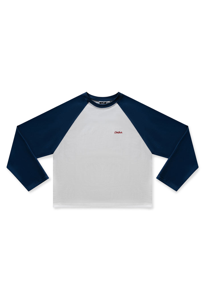 Scribble Long Sleeve T-Shirt - White/Blue
