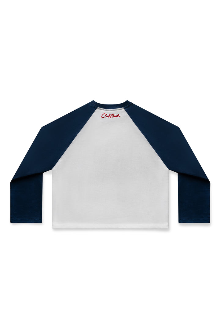 Scribble Long Sleeve T-Shirt - White/Blue