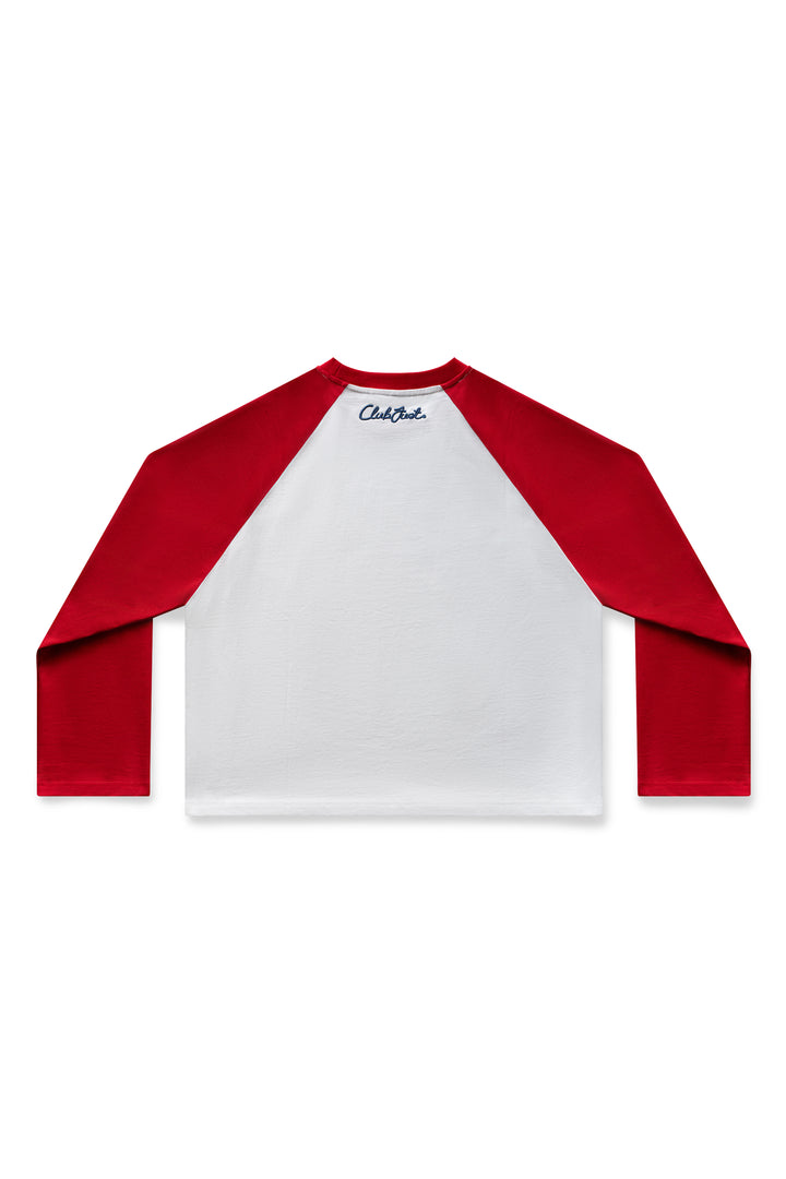 Scribble Long Sleeve T-Shirt - White/Red
